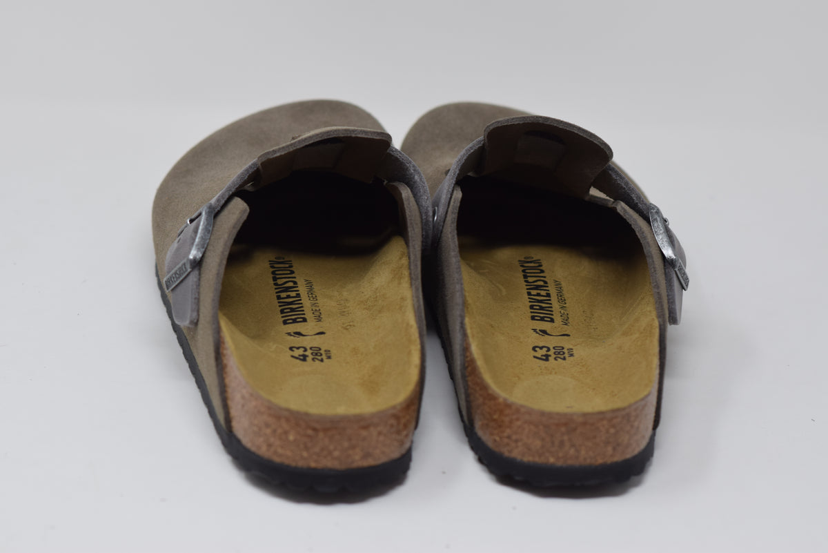 Boston Concrete Gray Suede Leather Oiled