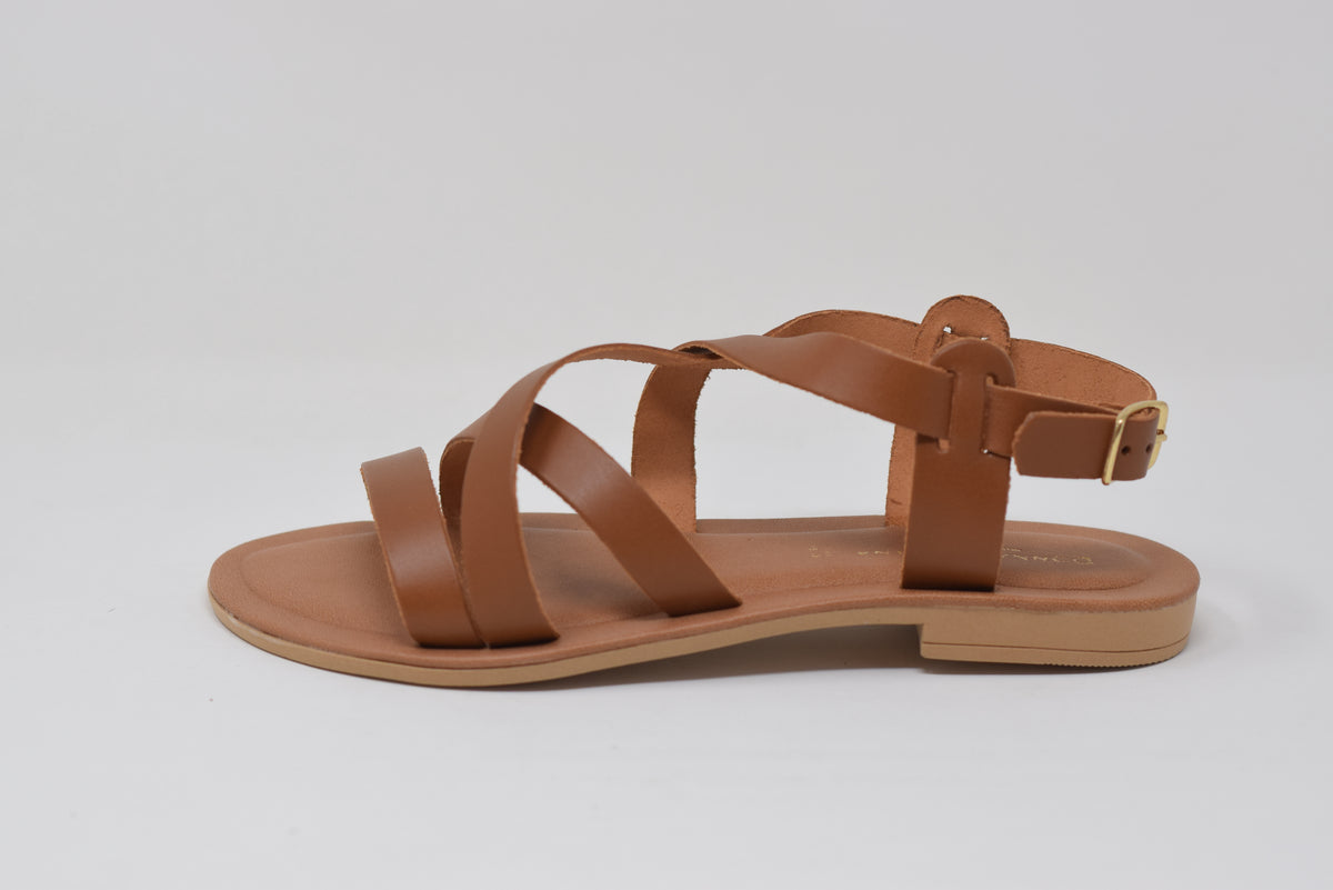 Sandalo Da Donna In Pelle Marrone
