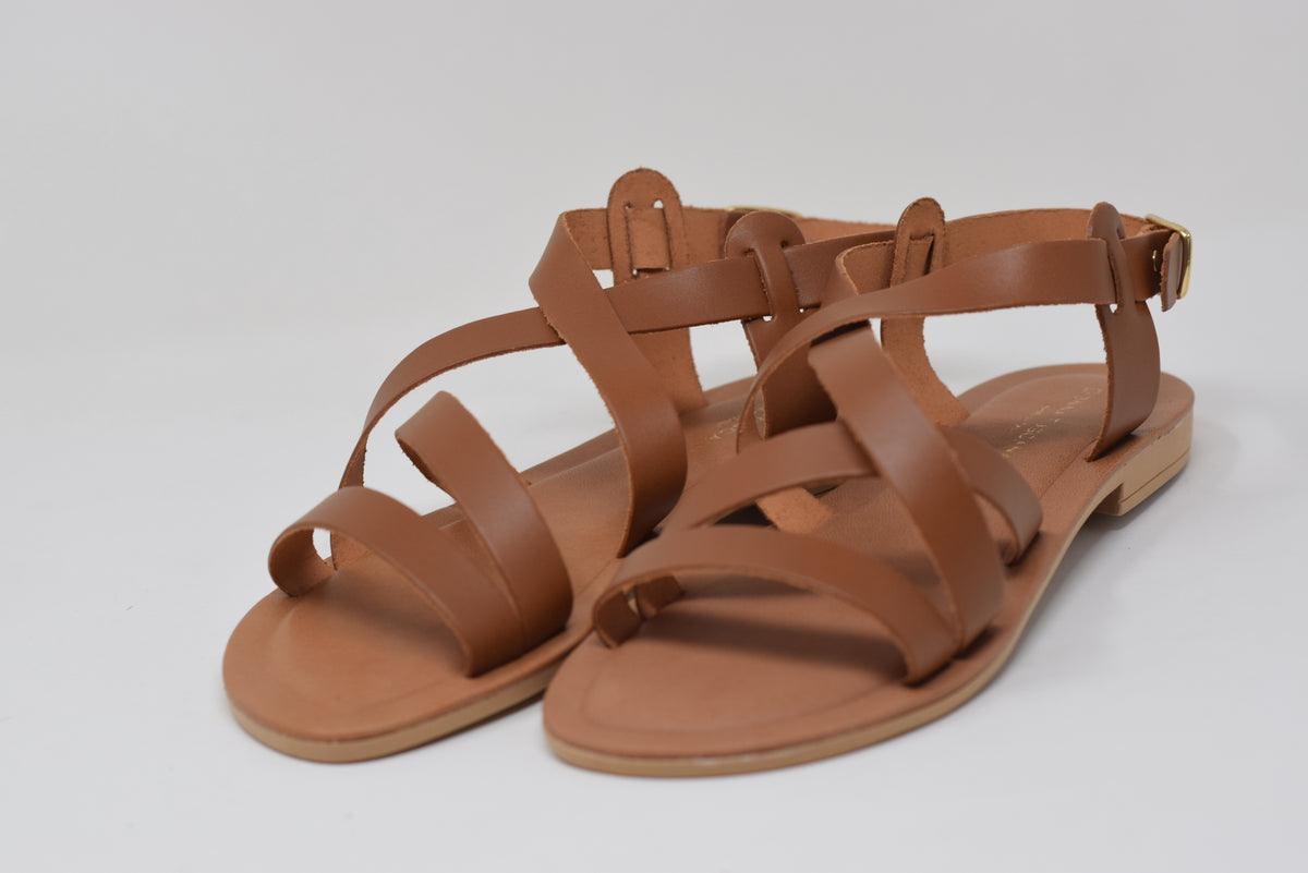 Sandalo Da Donna In Pelle Marrone