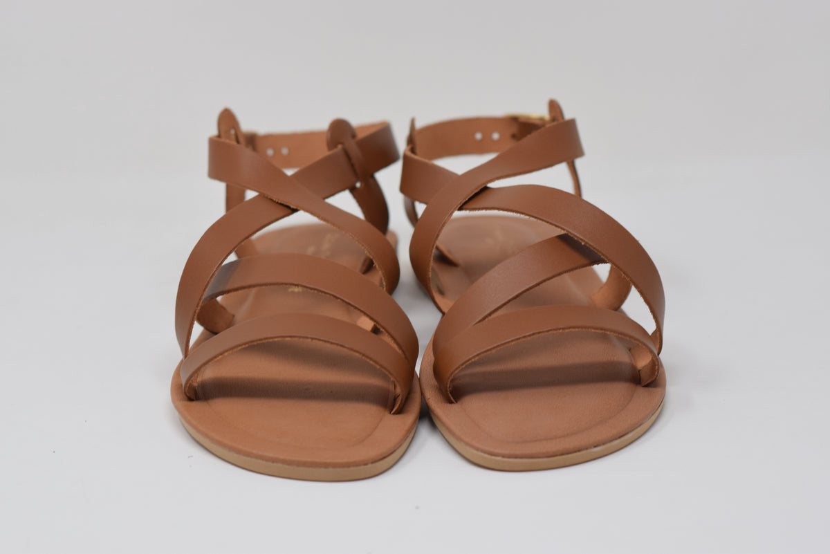 Sandalo Da Donna In Pelle Marrone