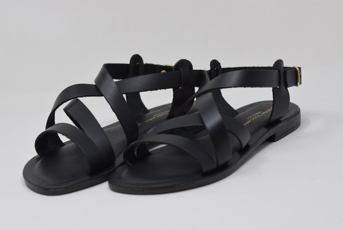 Sandalo Da Donna In Pelle Nero