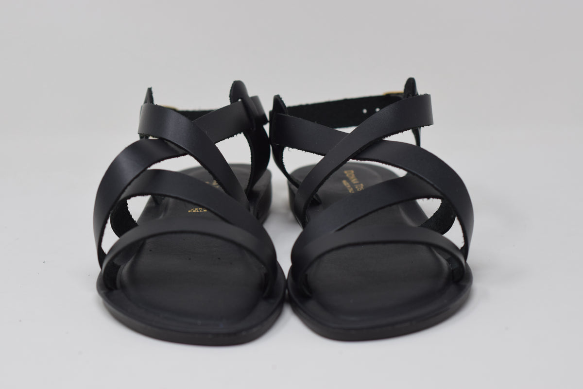 Sandalo Da Donna In Pelle Nero