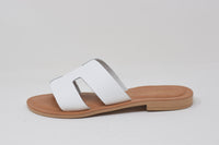 Ciabatta Da Donna Elegante In Pelle Bianca