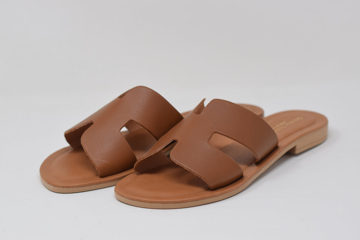 Ciabatta Da Donna Elegante In Pelle Marrone