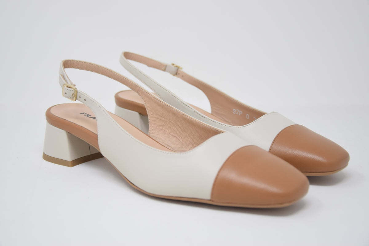 Slingback Con Tacco Bicolor