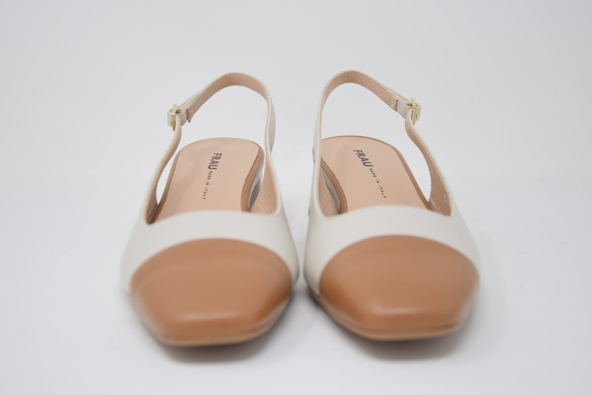 Slingback Con Tacco Bicolor