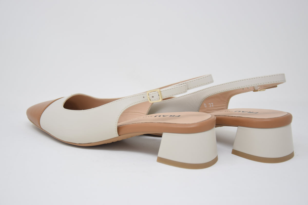 Slingback Con Tacco Bicolor