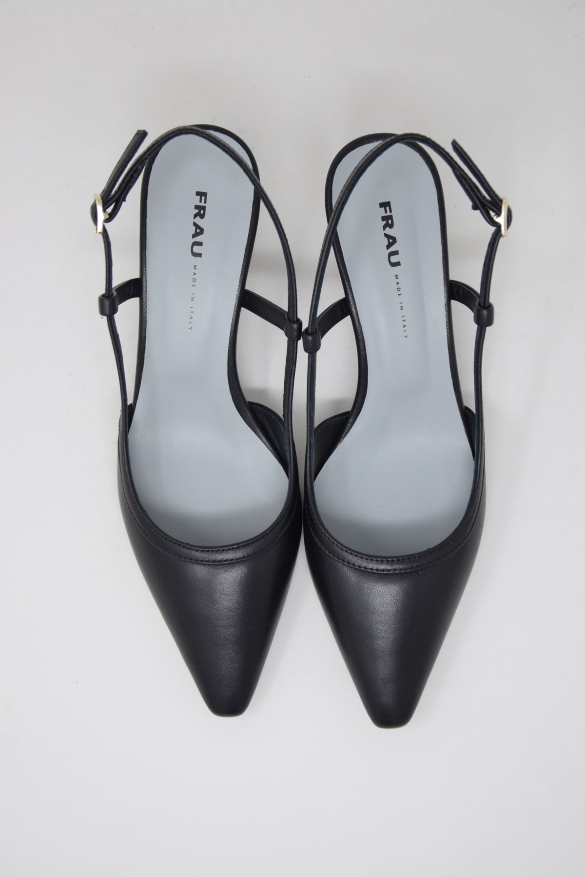 Slingback Con Tacco Nappa Nero