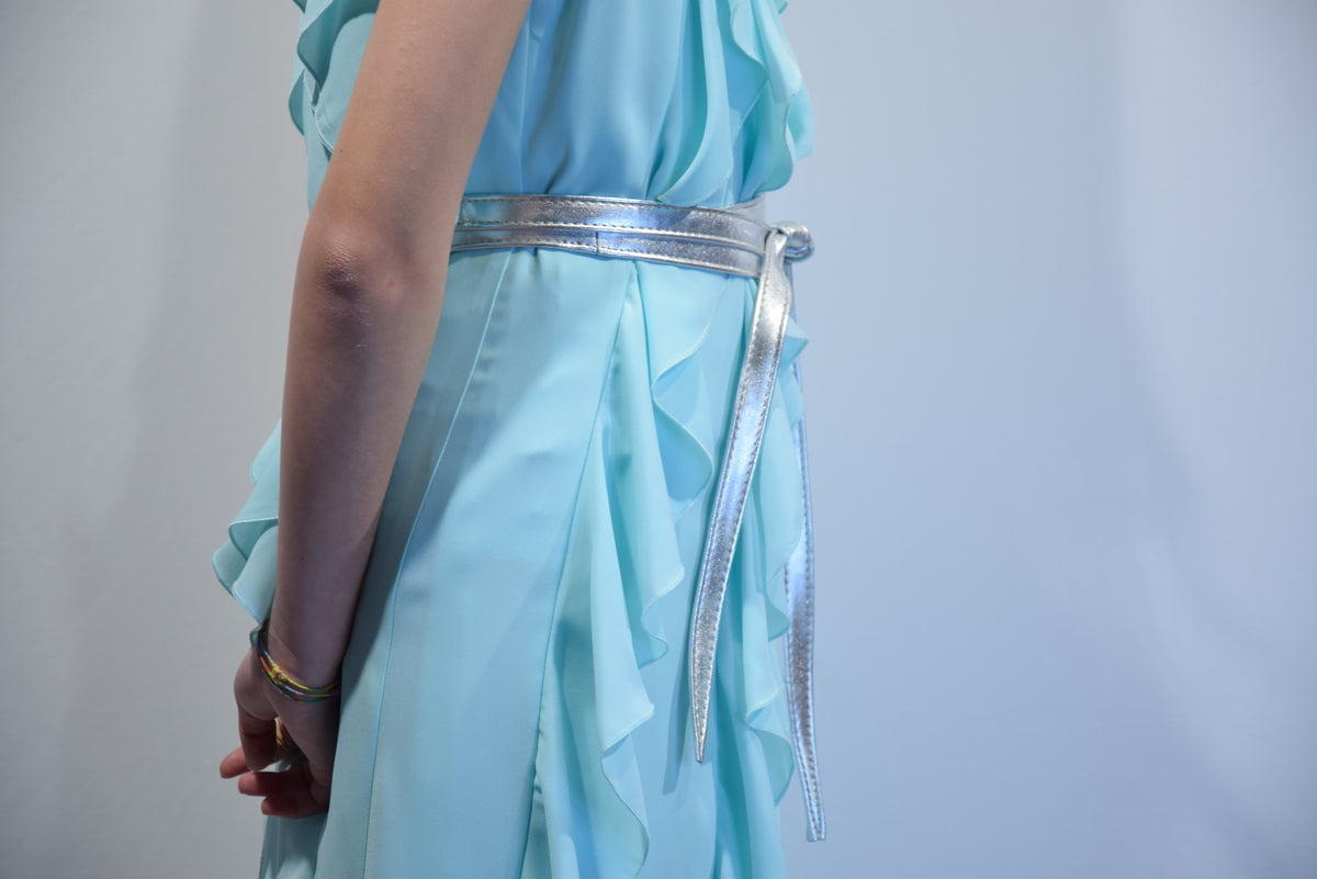 Vestito Elegante Color Acquamarina