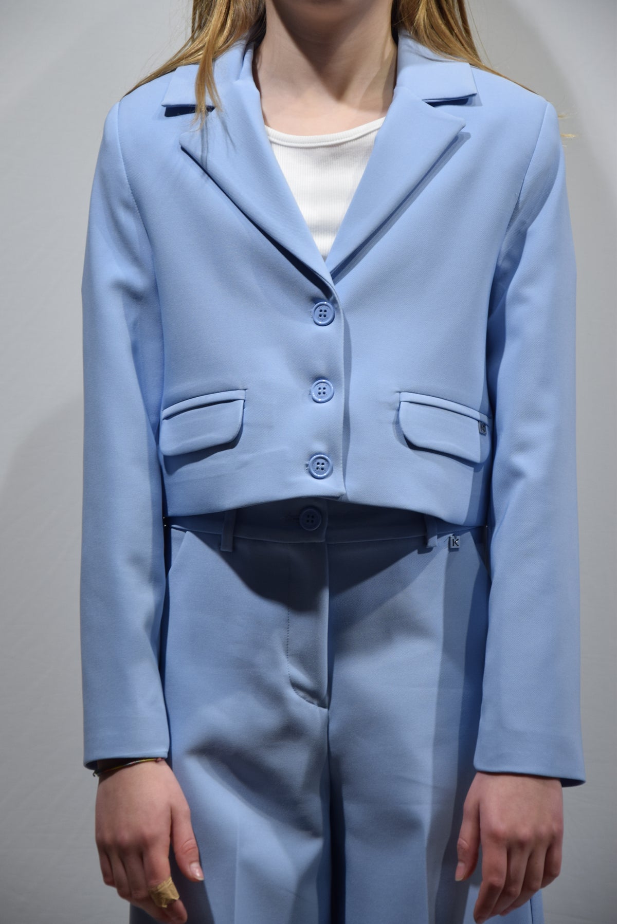 Giacca Elegante Azzurra