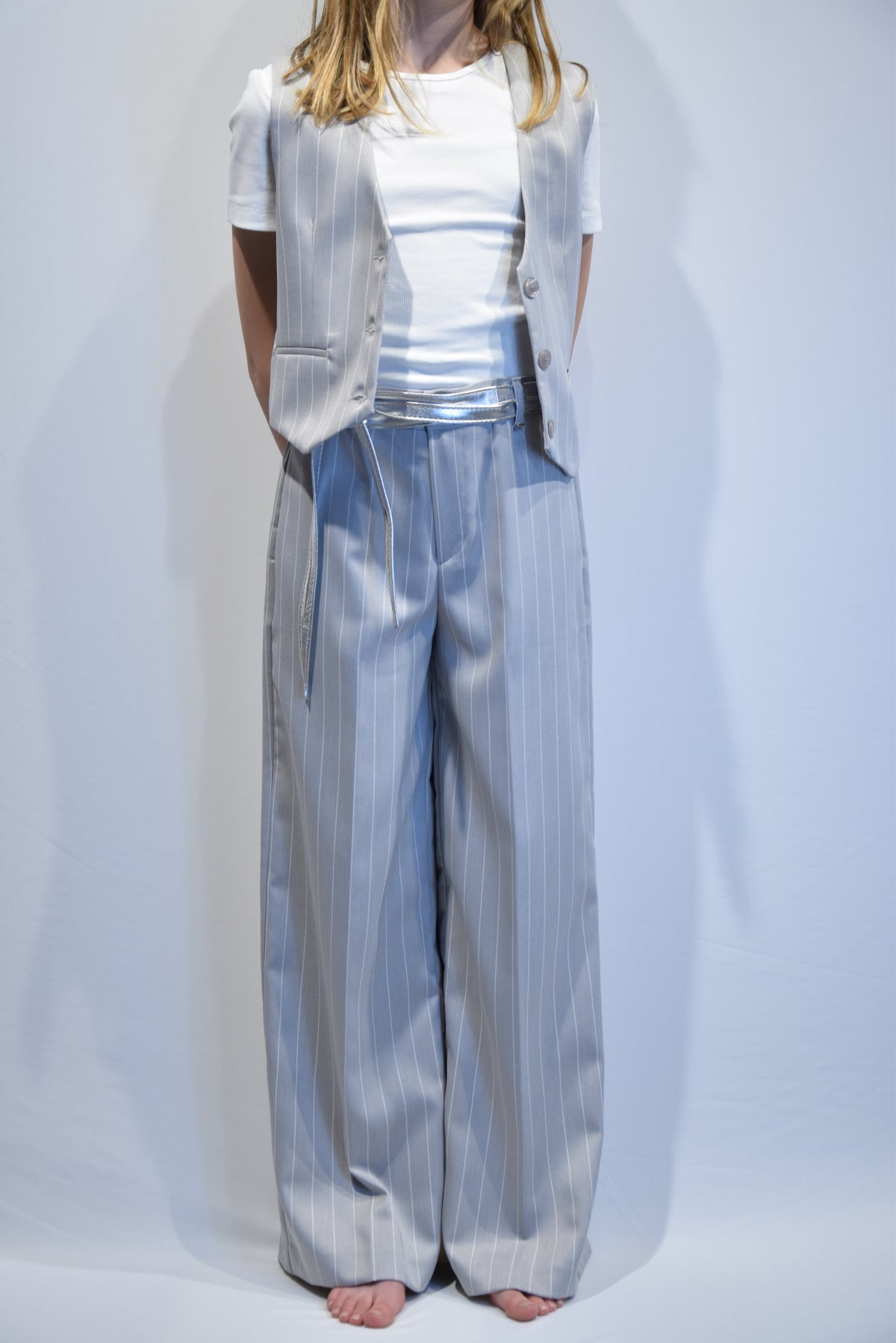 Pantalone Elegante Color Latte
