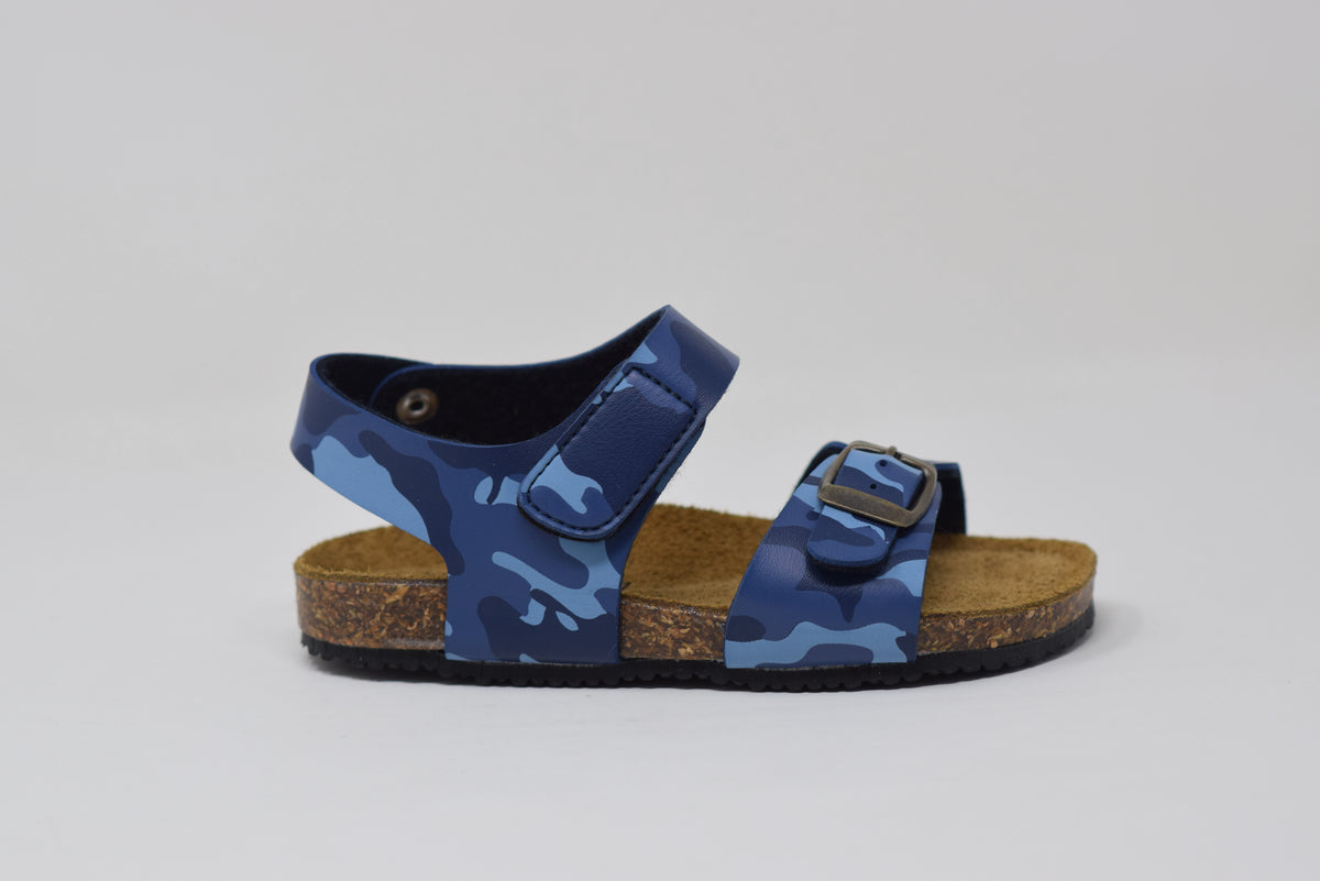Sandalo Strappo Bambino Blu Camo