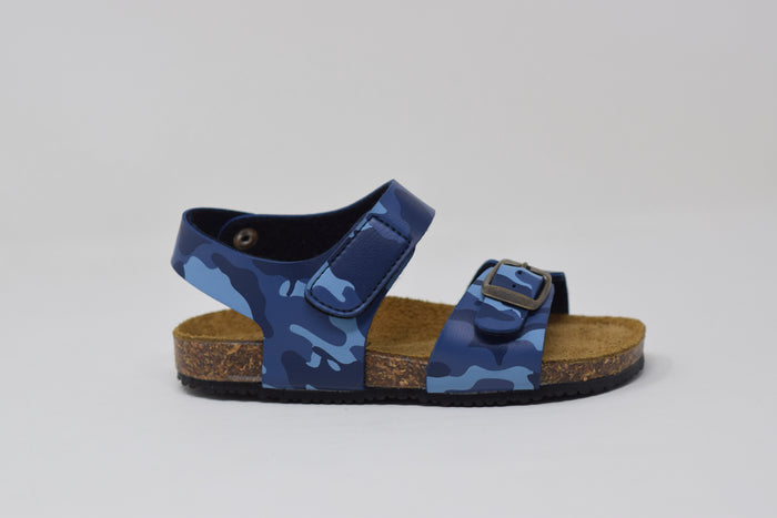 Sandalo Strappo Bambino Blu Camo
