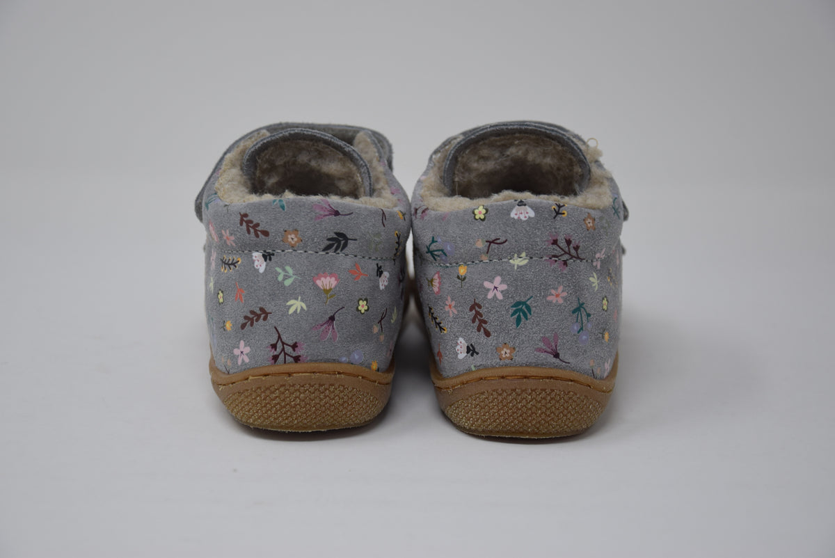 Scarpa Cocoon Suede Grigio-Lana Strappi
