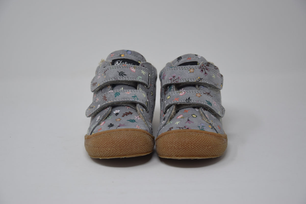 Scarpa Cocoon Suede Grigio-Lana Strappi