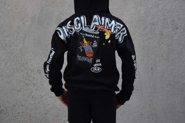 Felpa Con Cappuccio In Felpa Nero