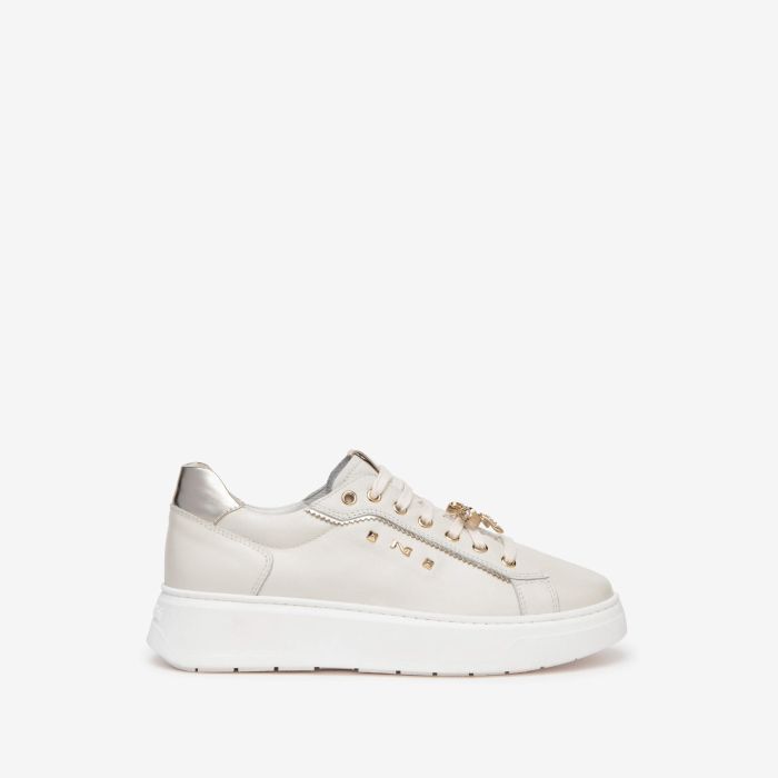 Scarpa donna beige con accessorio