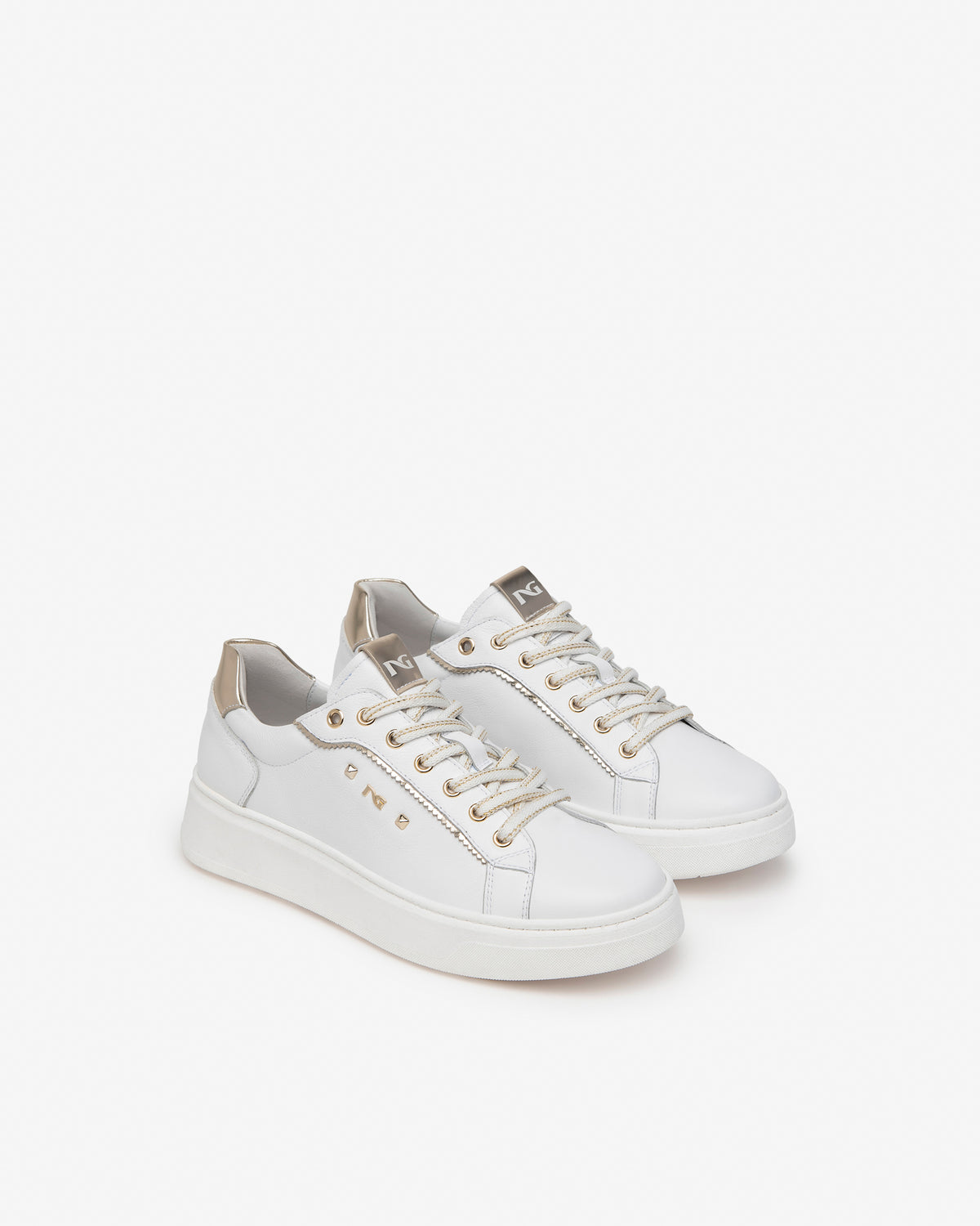 Scarpa donna bianca oro