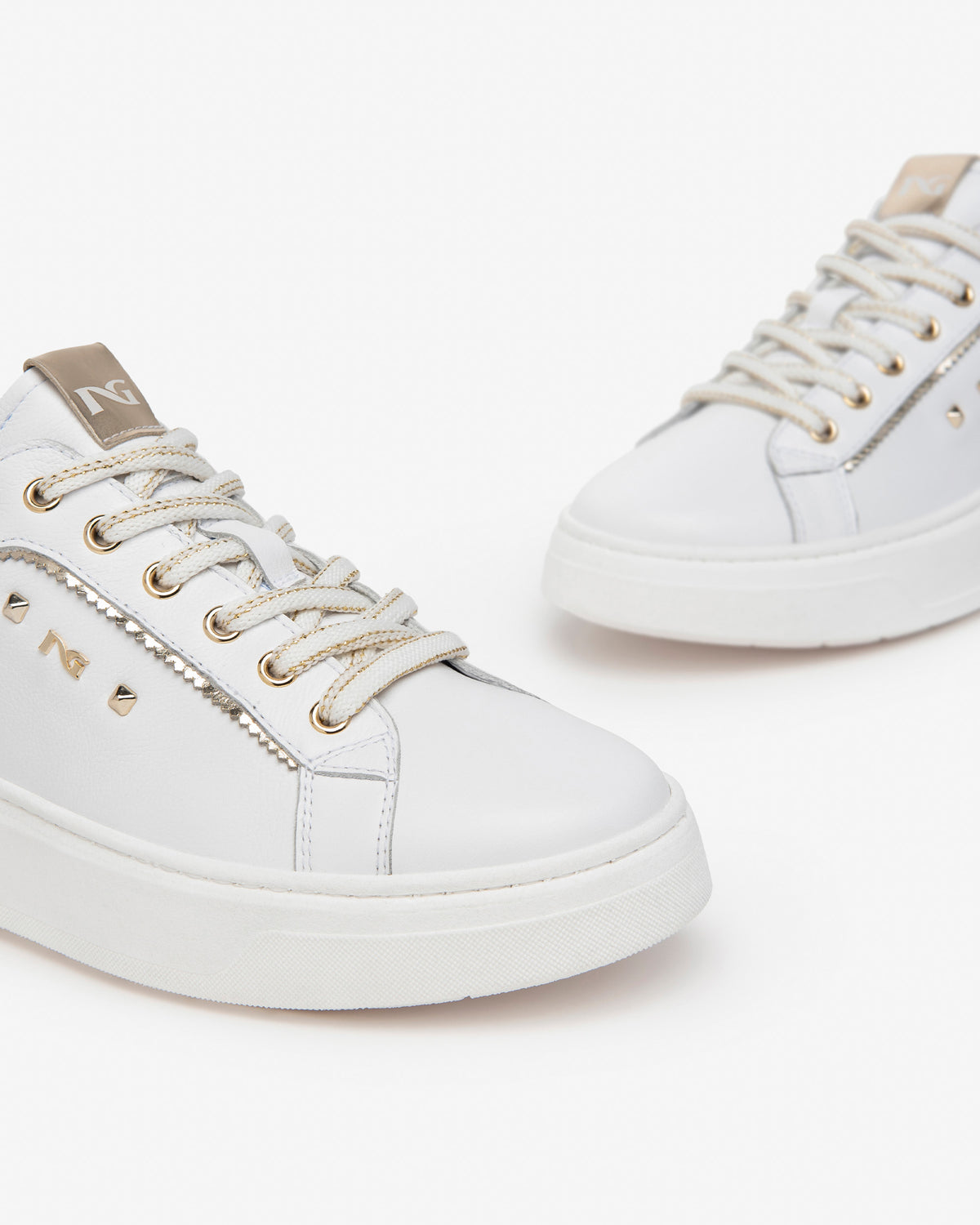 Scarpa donna bianca oro