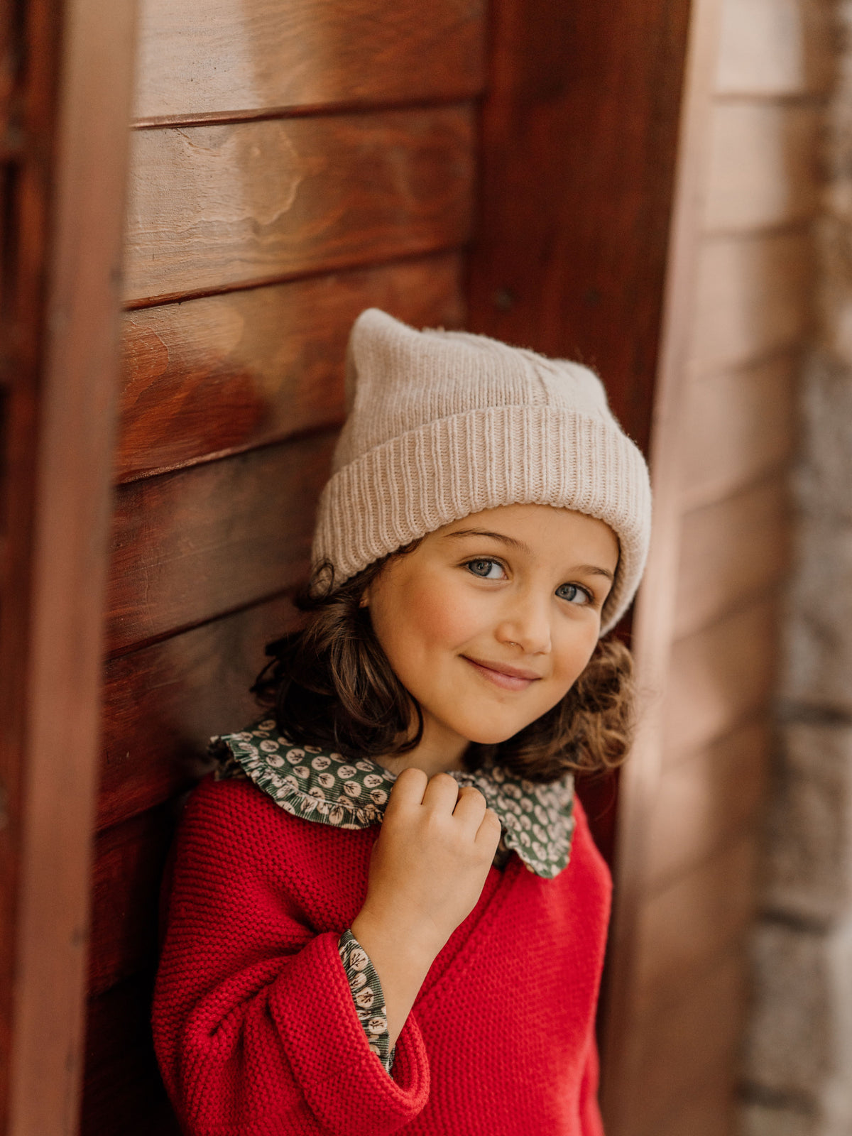Berretto Pompom Beige