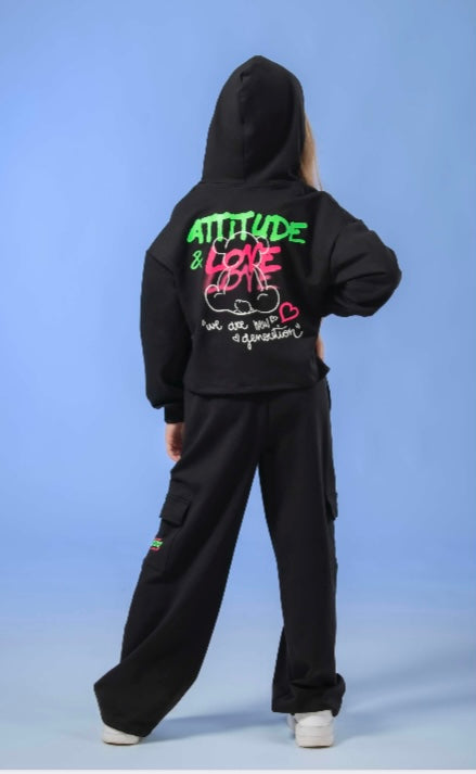 Felpa Full Zip Nero