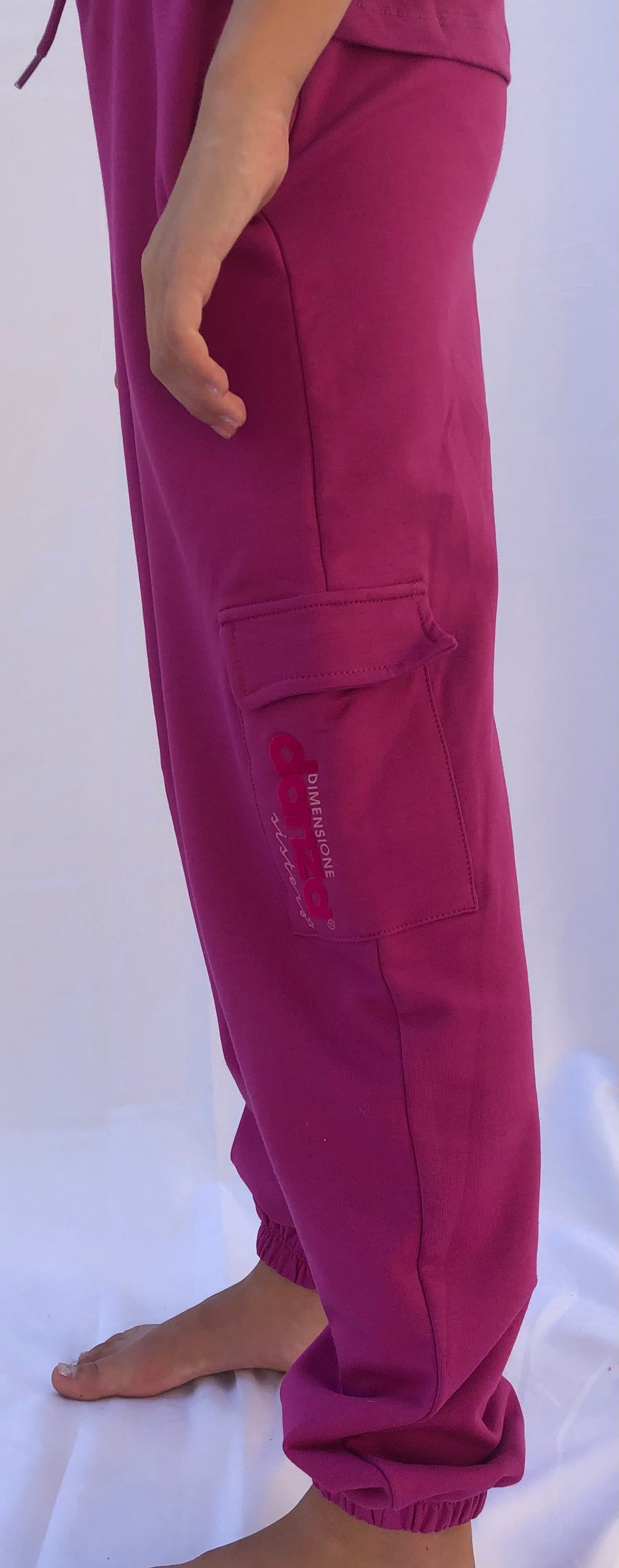 Pantalone Ampio Cargo Viola