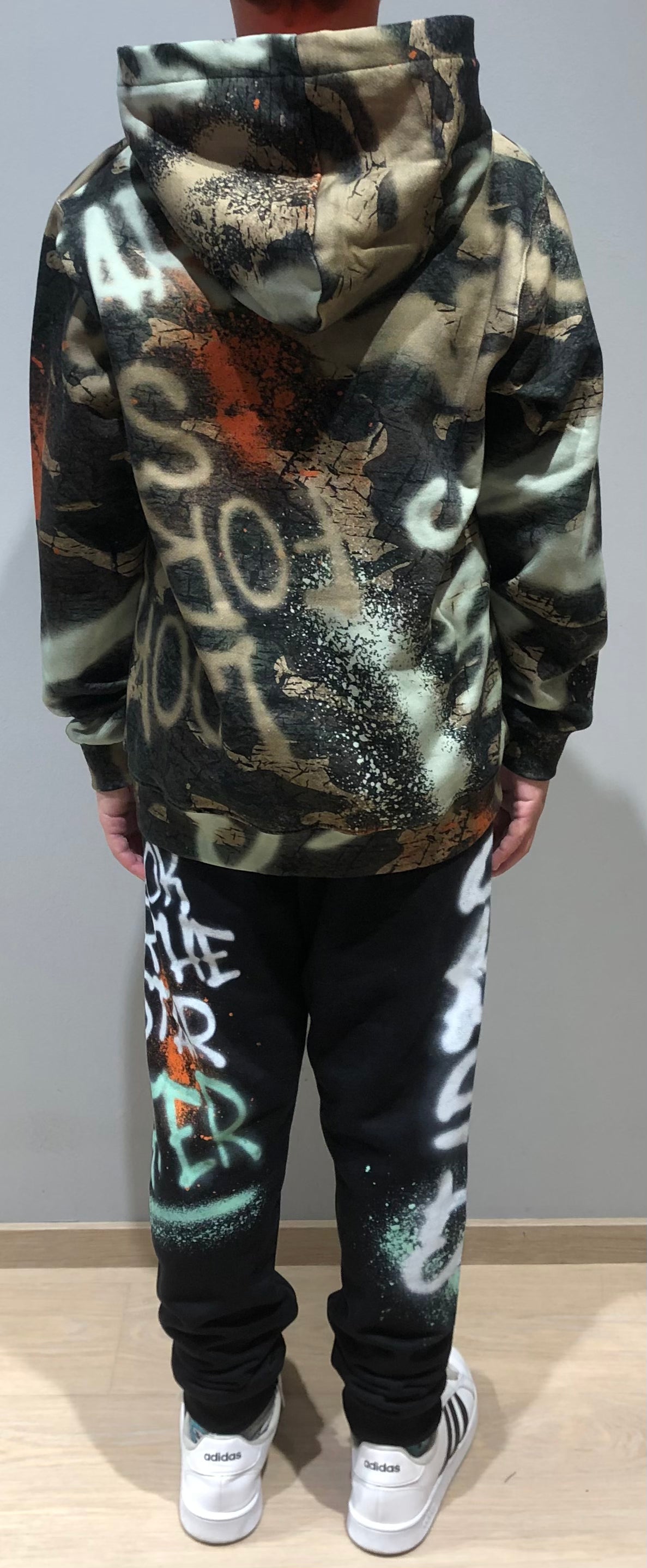 Felpa Camuflage Con Cappuccio