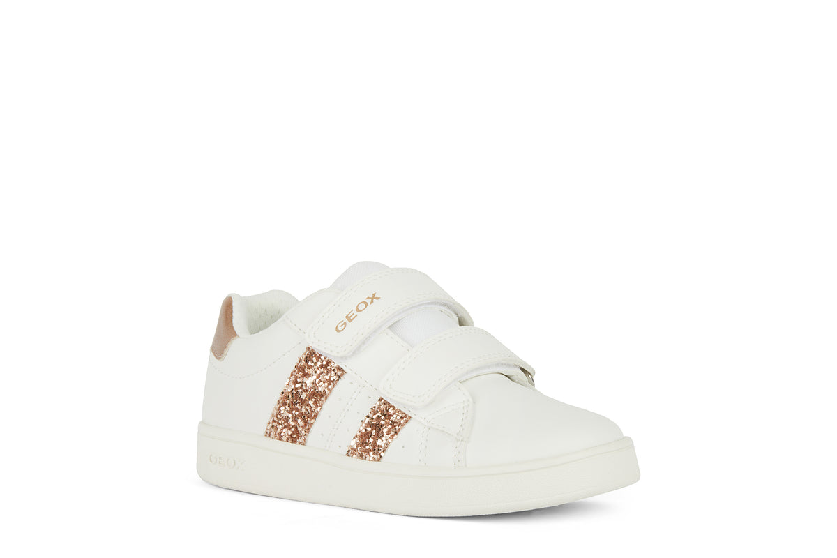 Sneakers Bianca Da Bambina Eclyper Con Strappo
