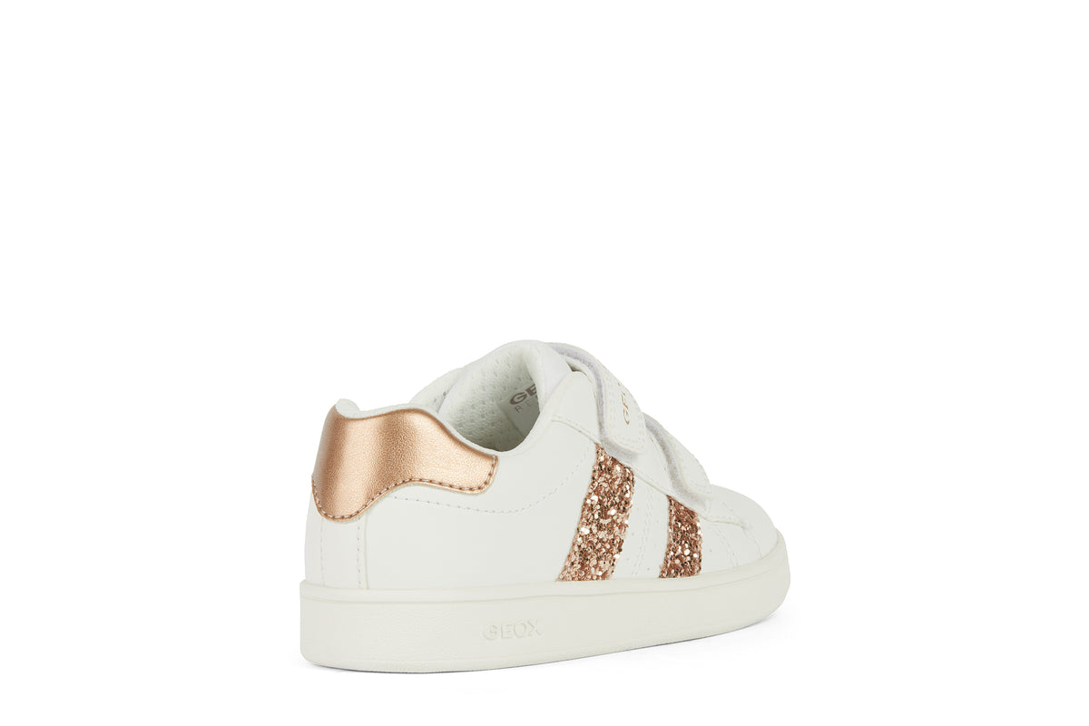 Sneakers Bianca Da Bambina Eclyper Con Strappo