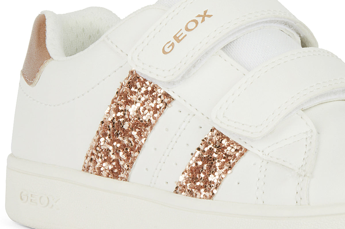 Sneakers Bianca Da Bambina Eclyper Con Strappo