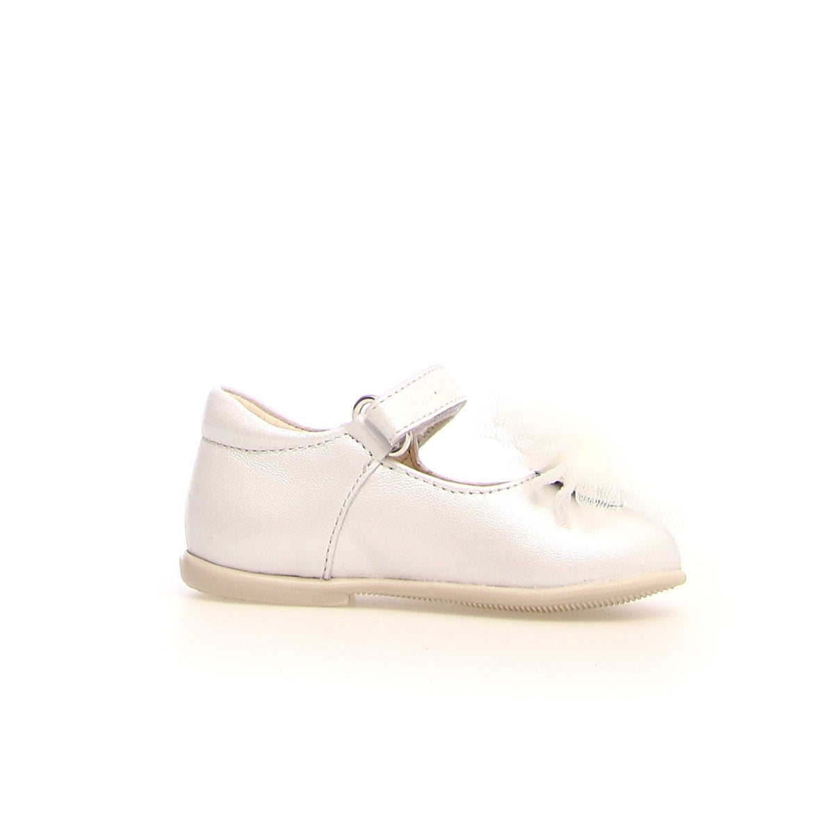 Ballerina Elegante Rieka Nappa Pearl White