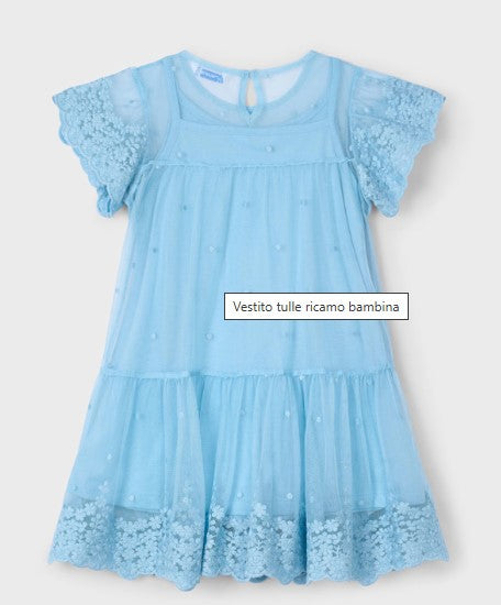 Vestito Ricamato Cielo