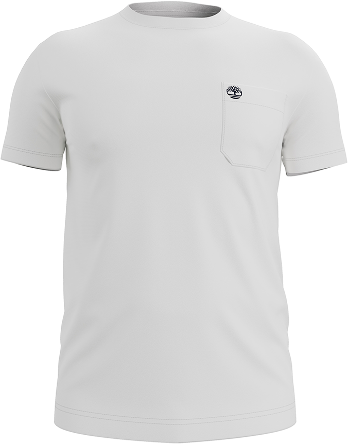 T-Shirt Taschino Sul Petto Bianca