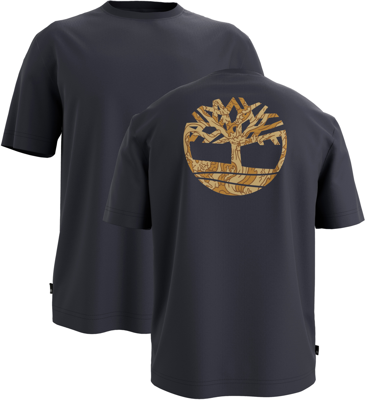T-Shirt Logo Mimetico Posteriore Blu