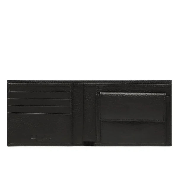 Portafoglio Grande Nero Con Portamonete