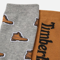 Set 2 Calzettoni Timberland Con Stampa Grigio