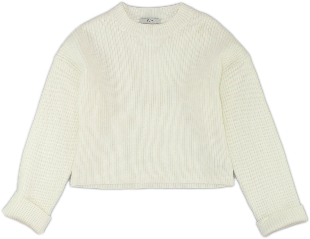 Maglione Crop Ragazza Latte