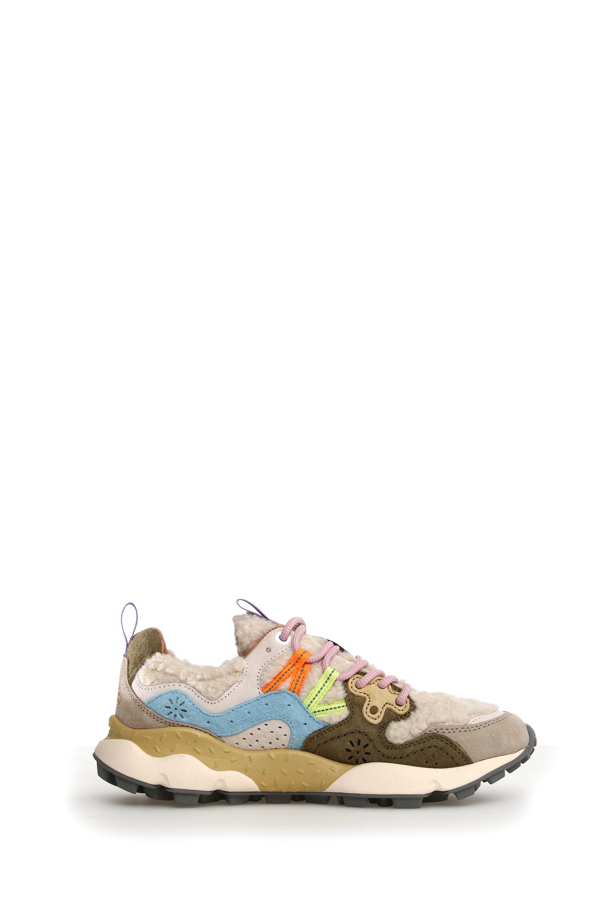 Sneakers Yamano 3 Woman Beige Militare Celeste