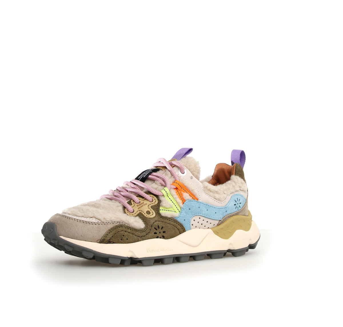 Sneakers Yamano 3 Woman Beige Militare Celeste