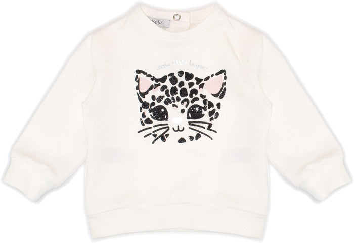 Felpa Neonata Latte con Gattino