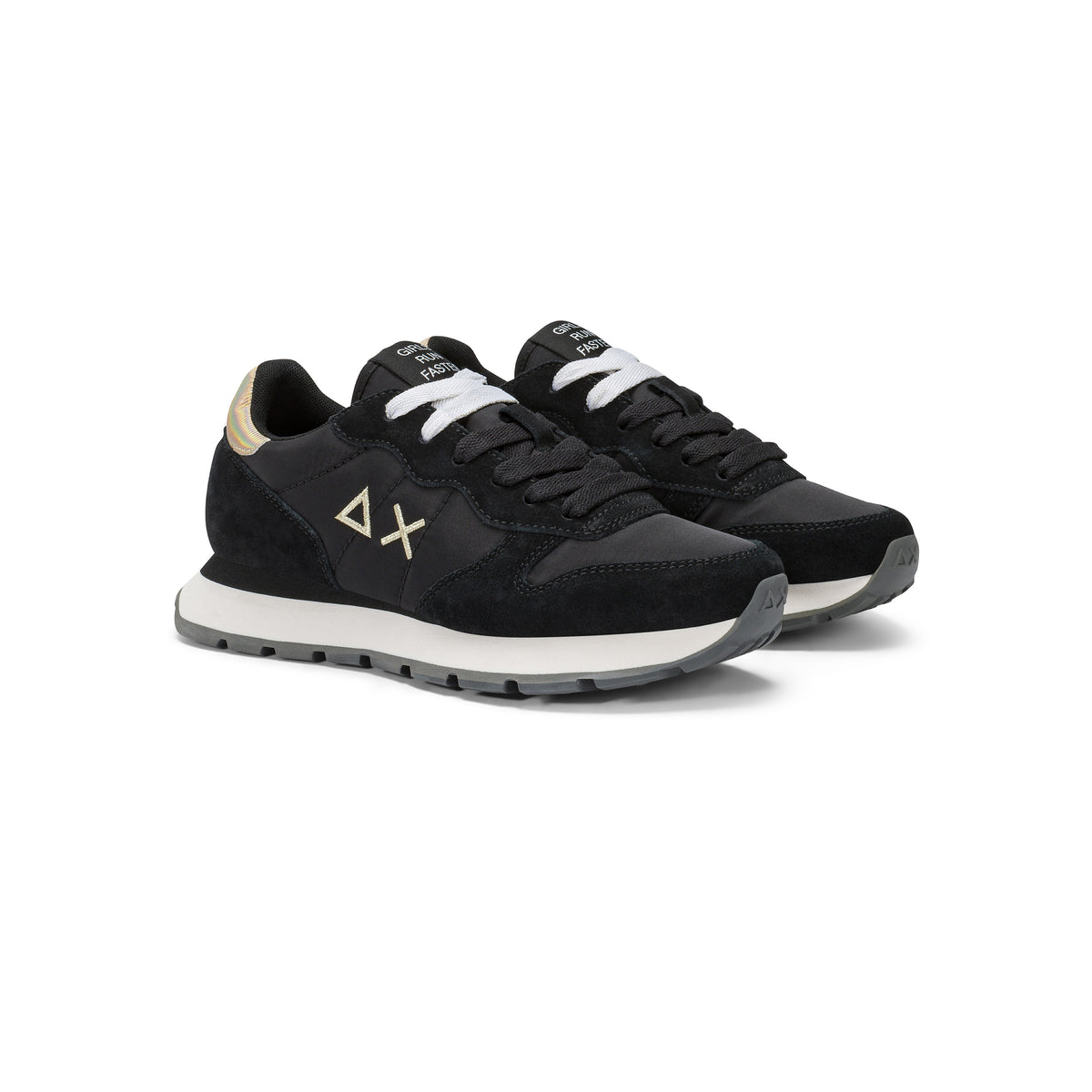 Sneaker Ally Gold Silver Nero
