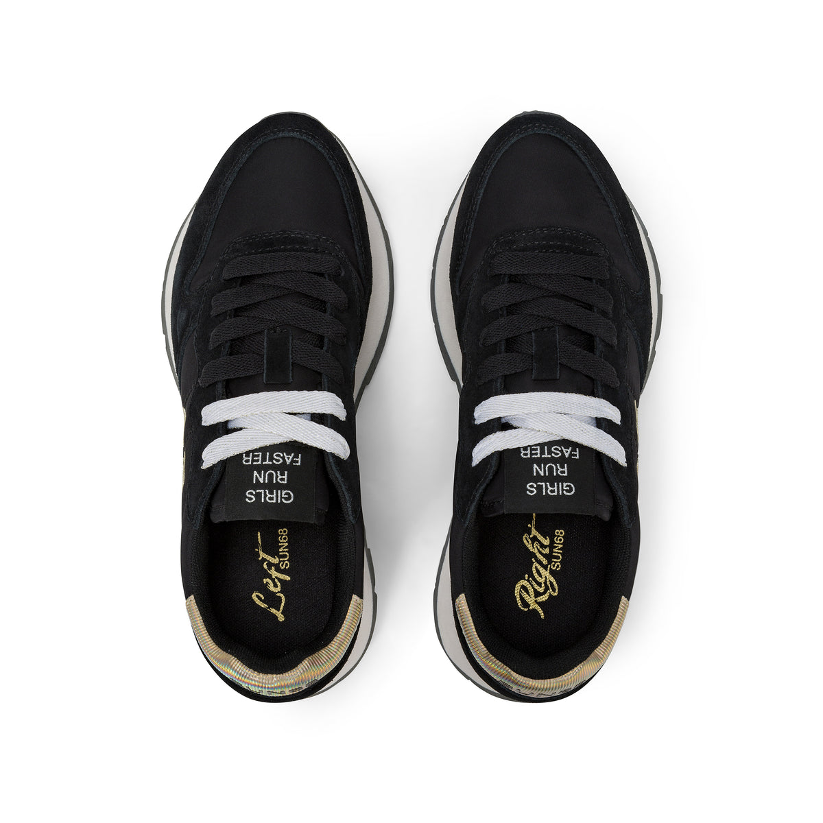 Sneaker Ally Gold Silver Nero