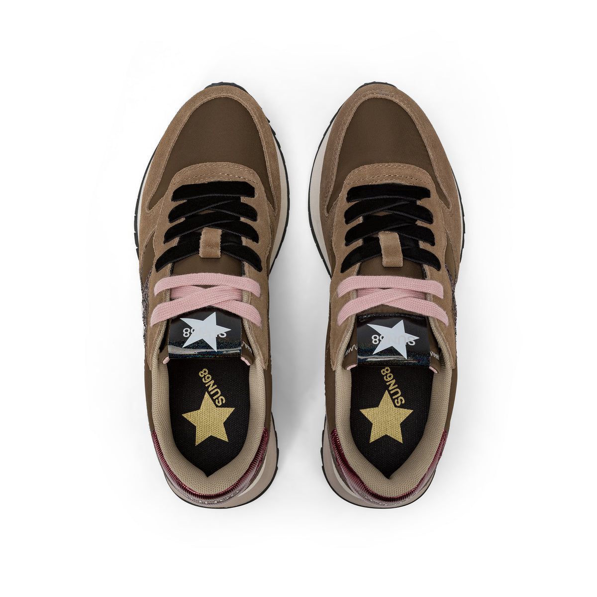 Sneaker Stargirl Glitter Logo Marrone