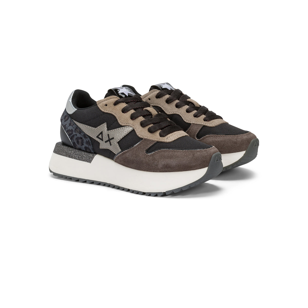 Sneaker Big Stargirl Mix Material Nero