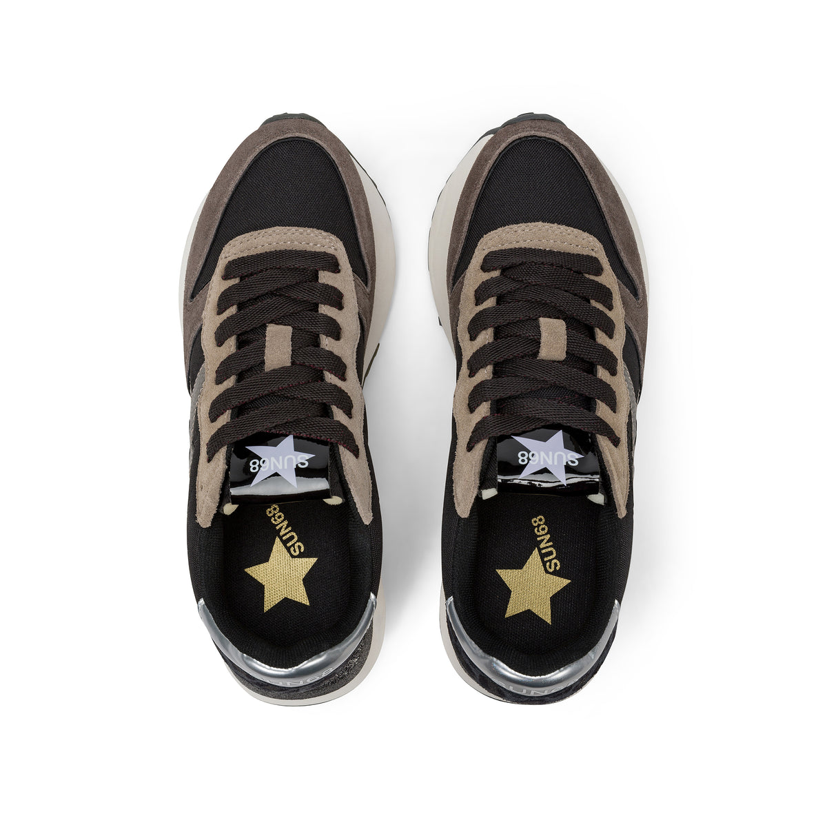 Sneaker Big Stargirl Mix Material Nero