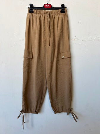 Pantalone Di Cupro Biscotto