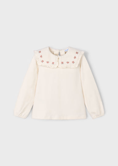 Blusa Collo Volant Macchiato
