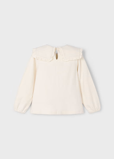 Blusa Collo Volant Macchiato