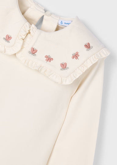 Blusa Collo Volant Macchiato