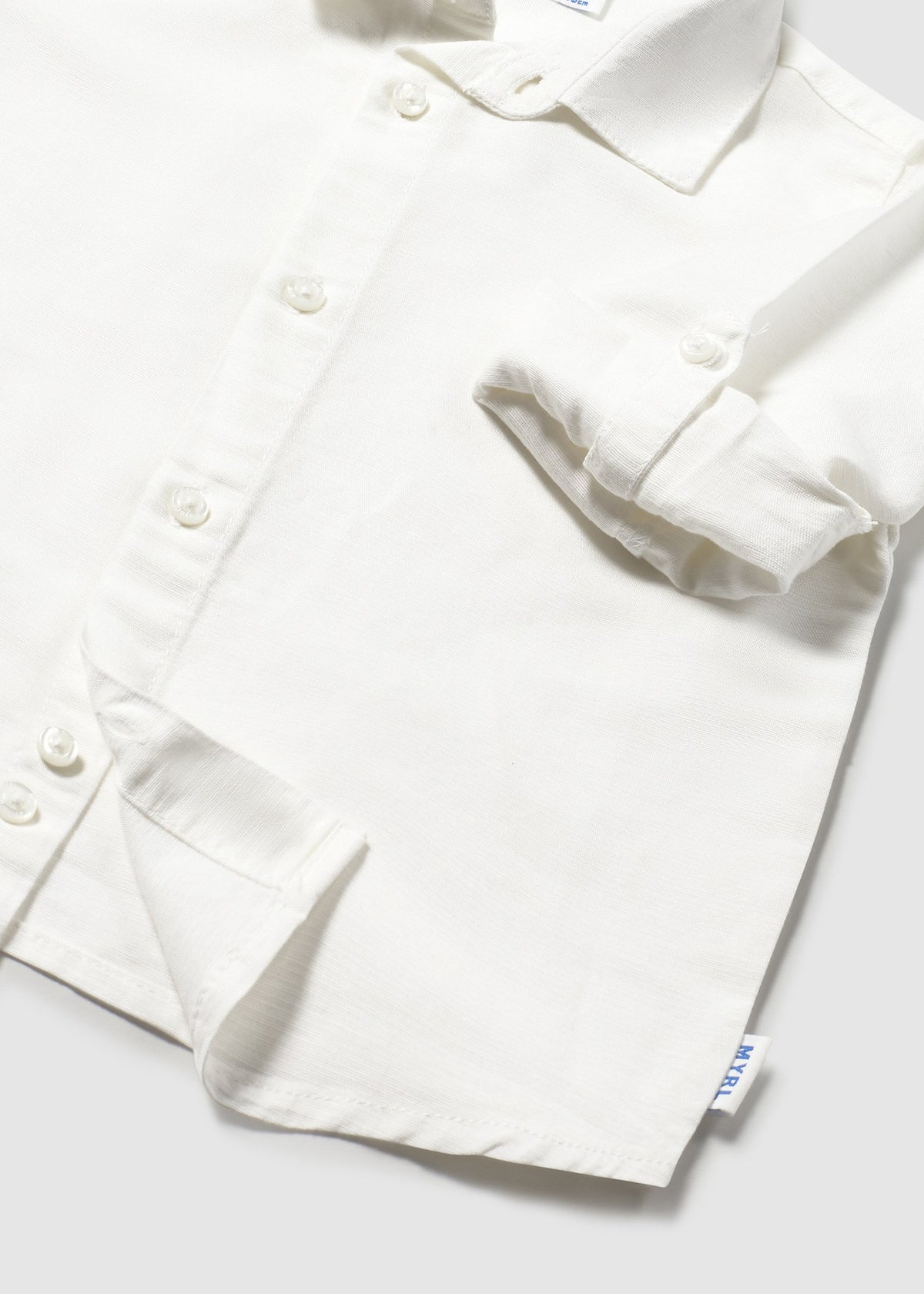 Maglietta Corta Lino Collo Bianco